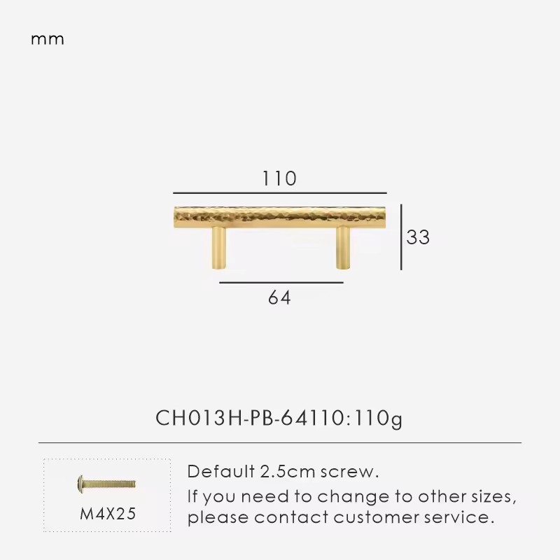 STRATFORD | Solid Brass Hammered Handle