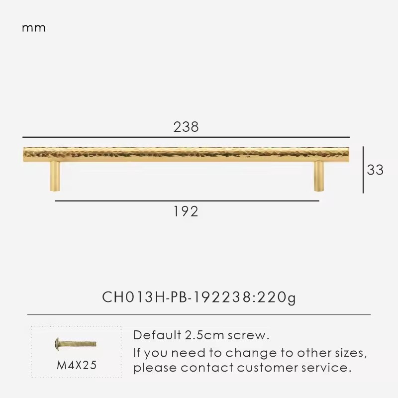 STRATFORD | Solid Brass Hammered Handle