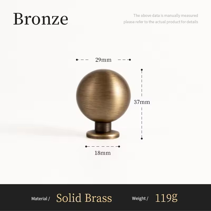 CHAMBERLAIN antique brass cabinet knob dimensions and specifications diagram