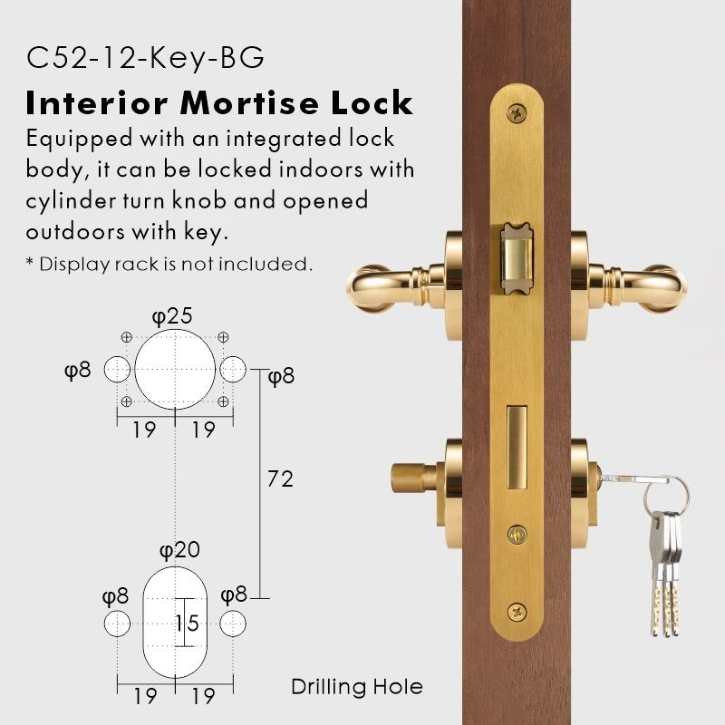 Door handle dimensions and specifications diagram