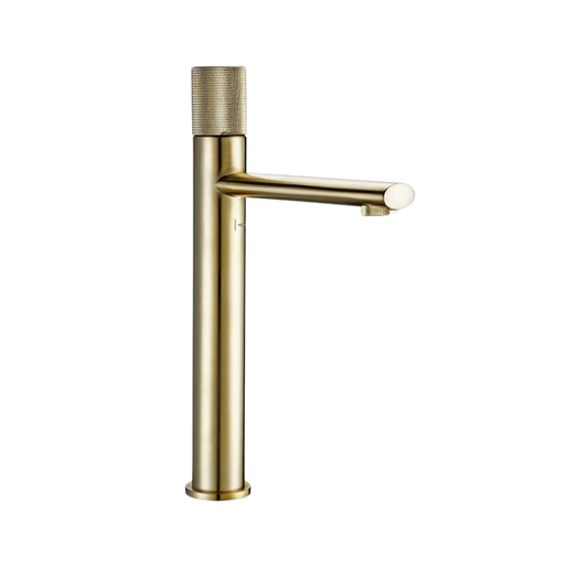 ARTHUR | Gold Knurled Basin Faucet