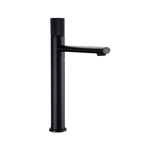 ARTHUR | Matte Black Knurled Basin Faucet
