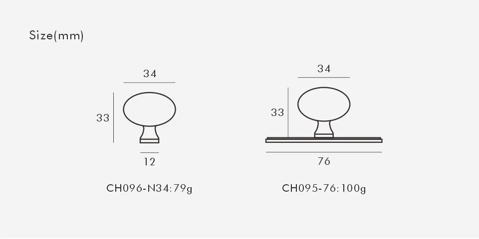 JULIETTE | Solid Brass Egg Door Knob