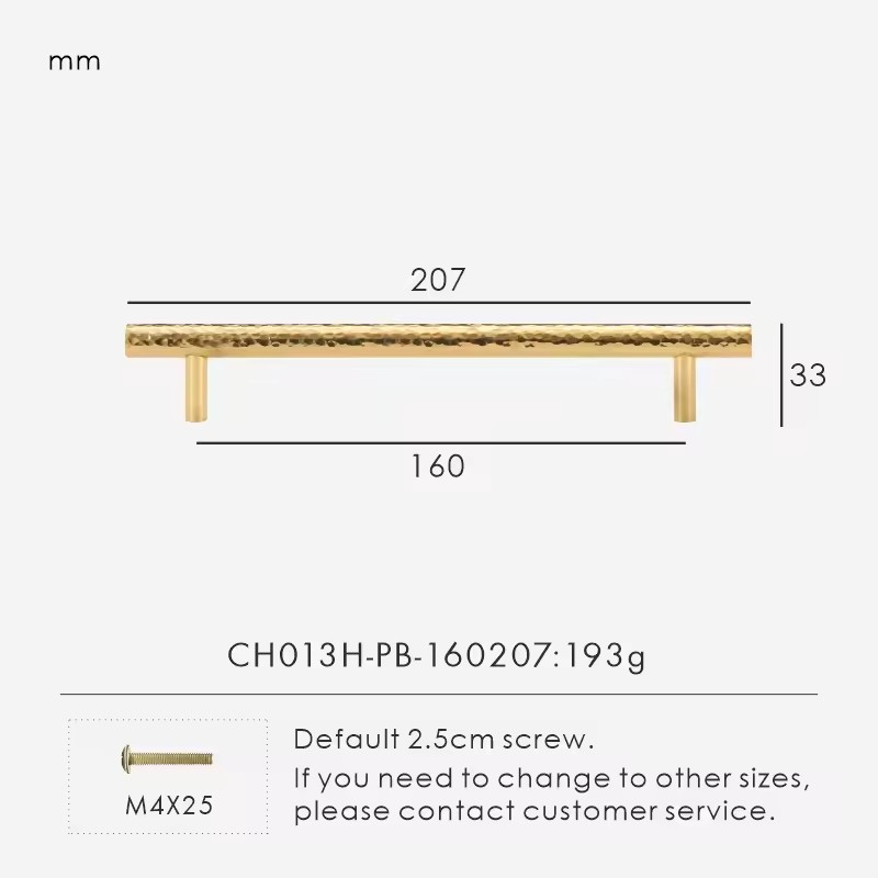 STRATFORD | Solid Brass Hammered Handle