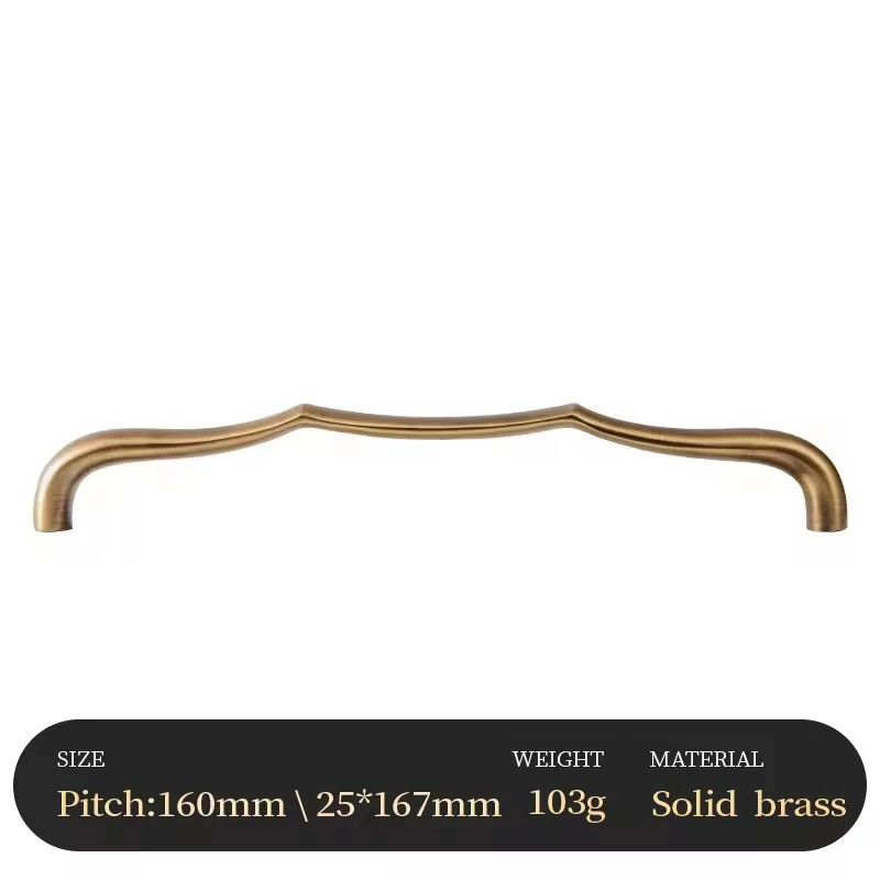 Dimensions diagram for SOMERSET antique brass cabinet pull showing 96mm, 128mm and 160mm fixing centres