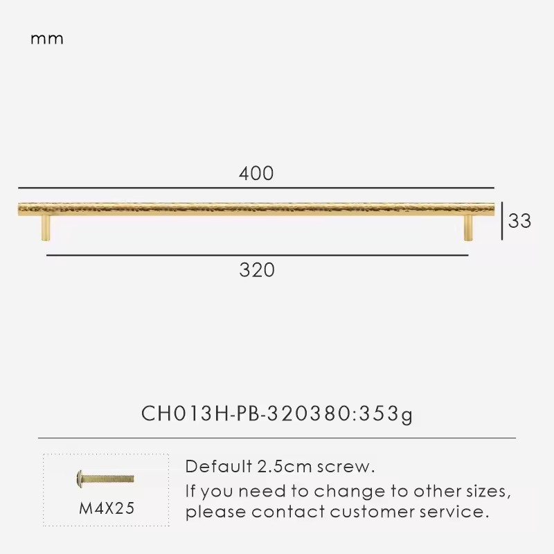 STRATFORD | Solid Brass Hammered Handle