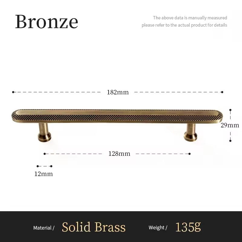 Antique bronze knurled cabinet pull dimensions and specifications diagram