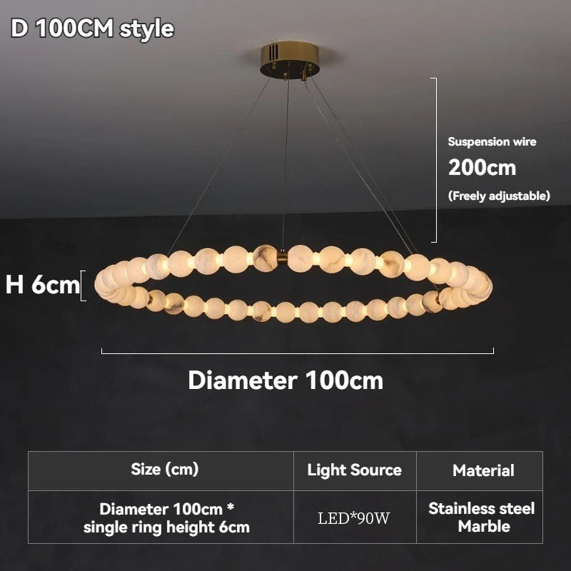 French marble pendant chandelier dimensions and specifications diagram