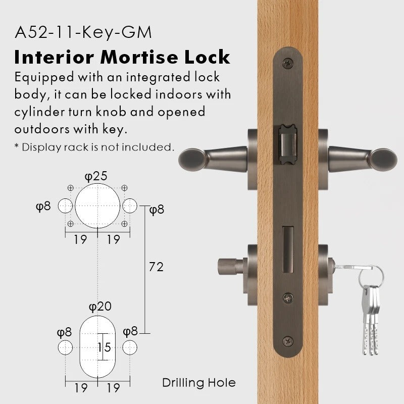 Door handle dimensions and specifications diagram