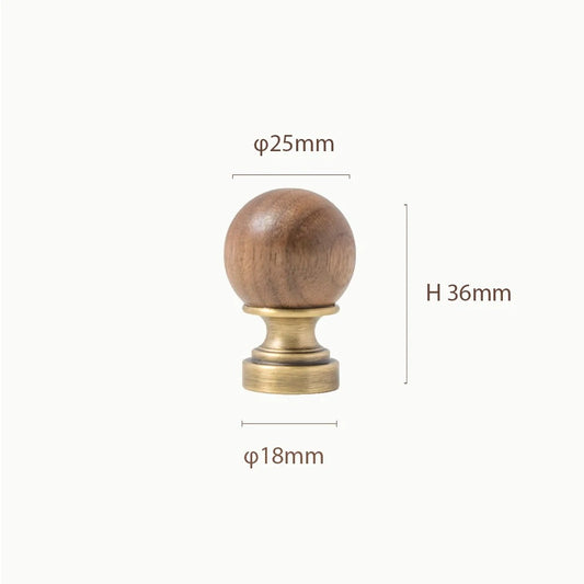 CHESTER | Bronze Brass & Walnut Wood Knobs