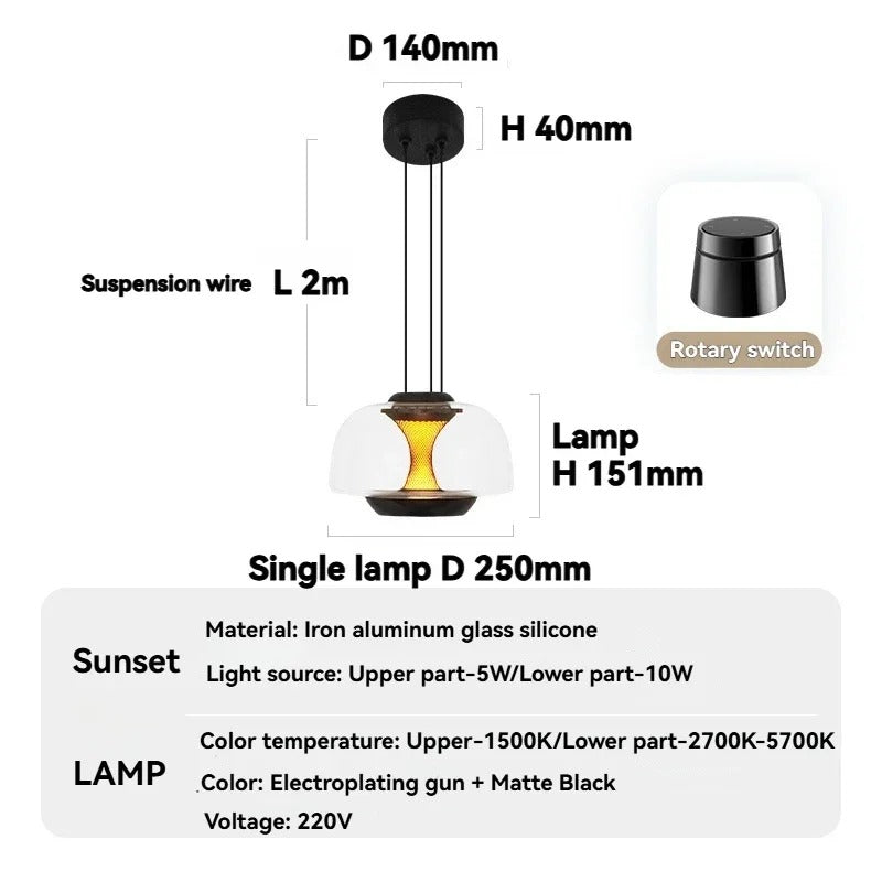 MAURICE| Glass Pendant Light