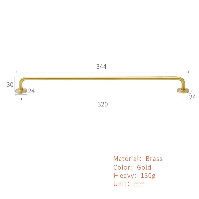 Cabinet pull bar dimensions and specifications diagram