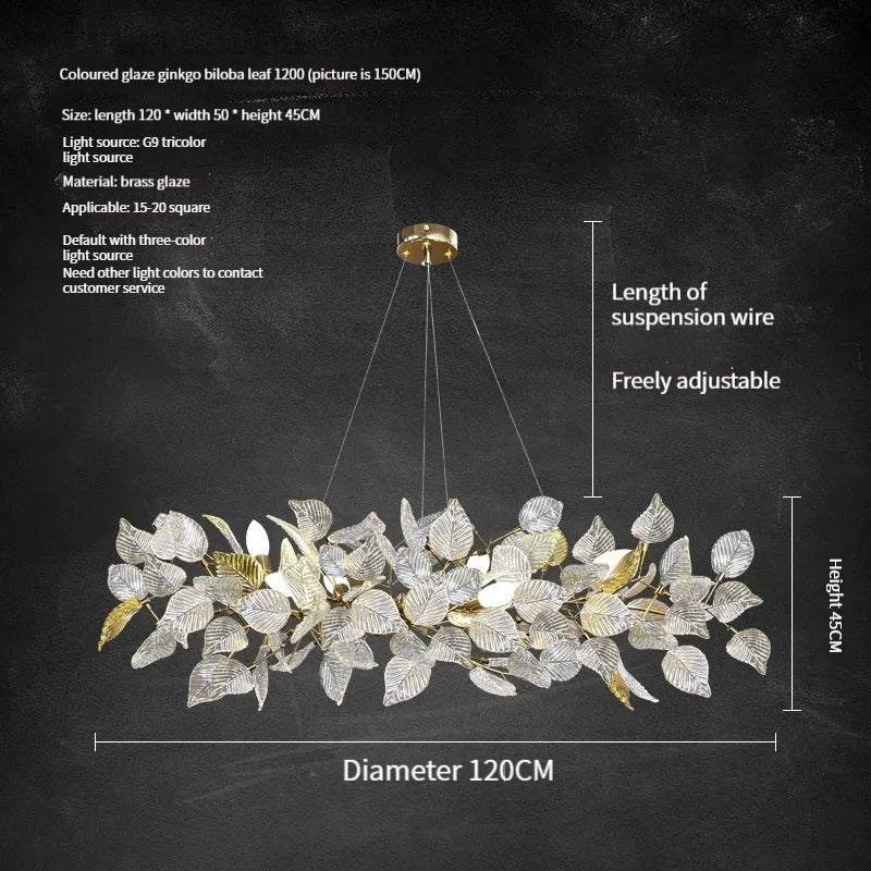 SORA| Linear Crystal Copper Chandelier