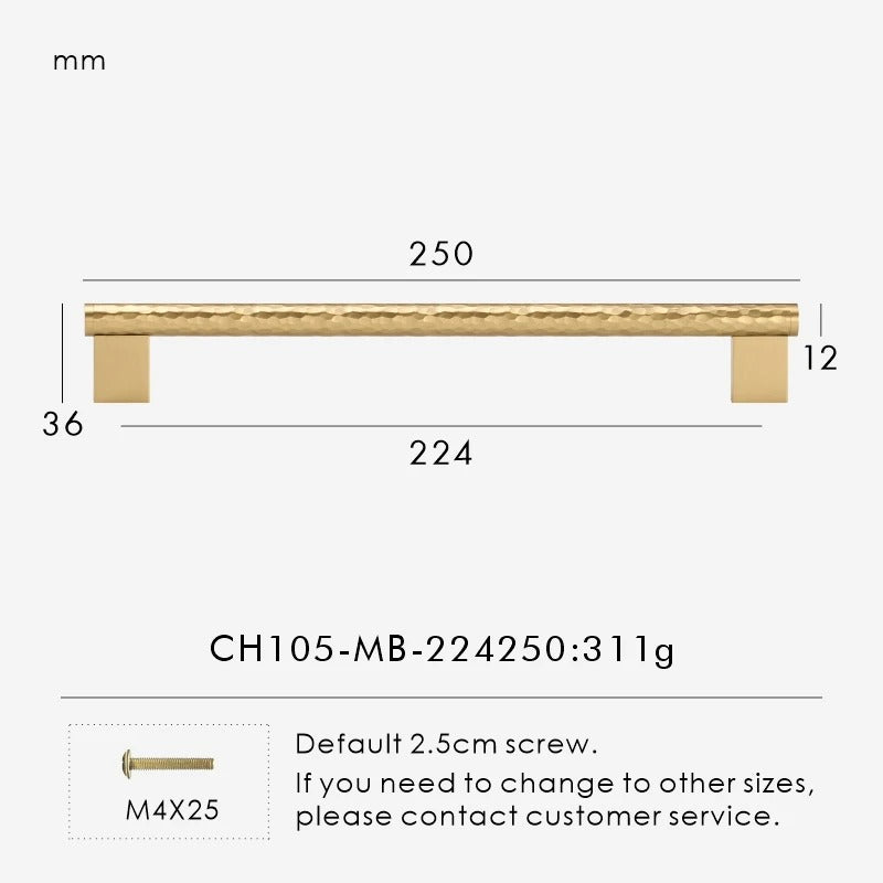 SIENA | Hammered Brass Knobs & Pulls