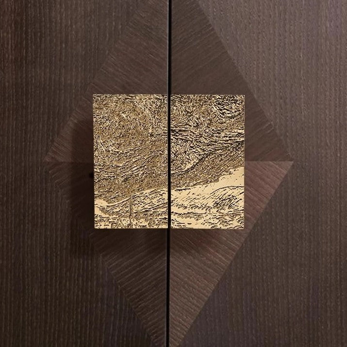 SIDNEY | Rectangle Double Door Antique Brass Handle
