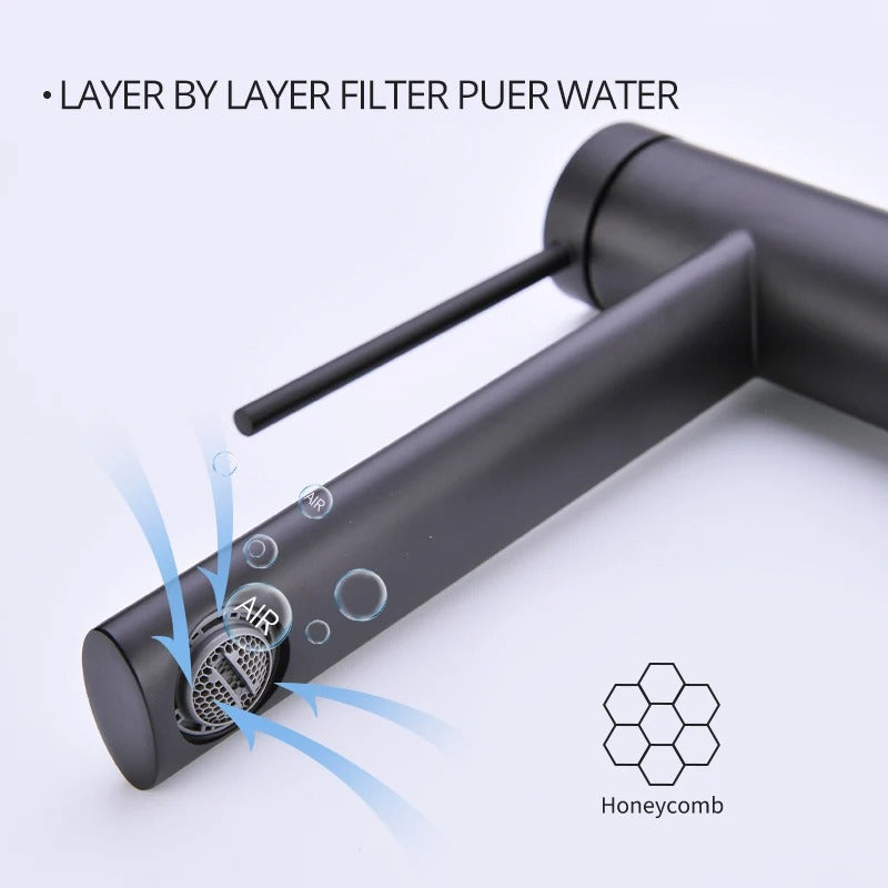 OSCAR |  Rose Gold Deck Mounted Single Handle Bathroom Sink Mixer Faucet