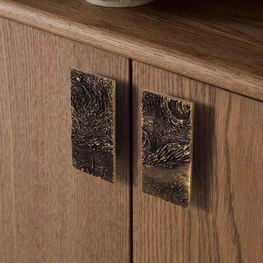 SIDNEY | Rectangle Double Door Antique Brass Handle