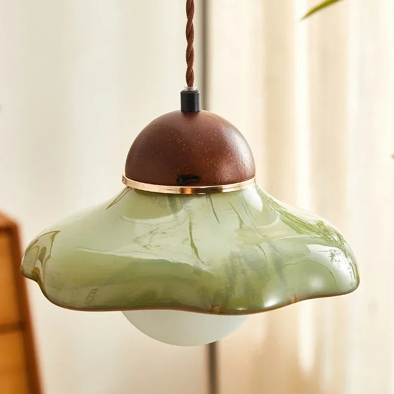 ÉLODIE| Green Ceramic Pendant Light