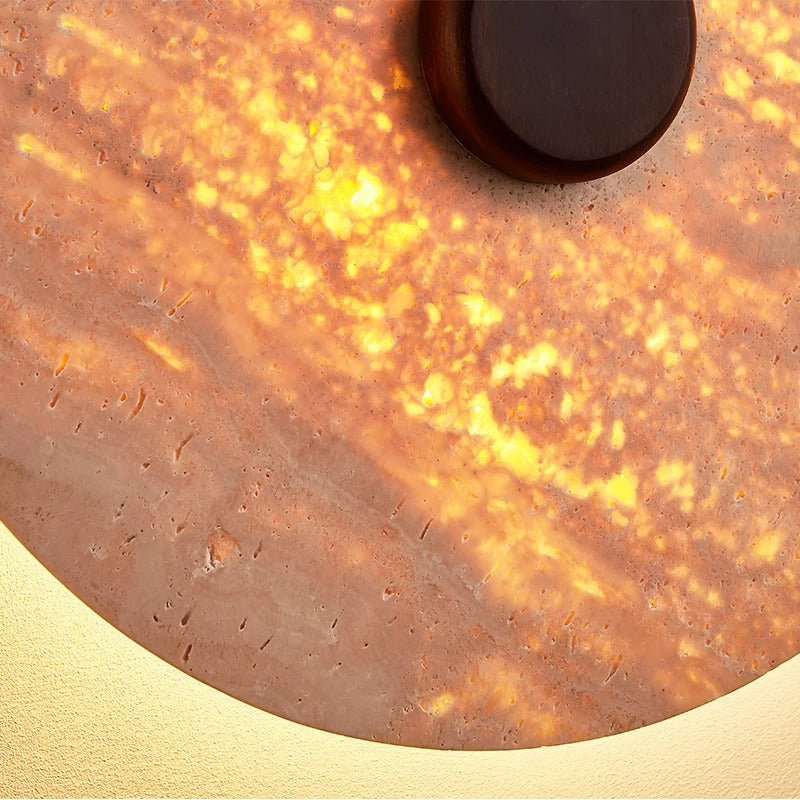 Travertine wall lamp dimensions and specifications diagram