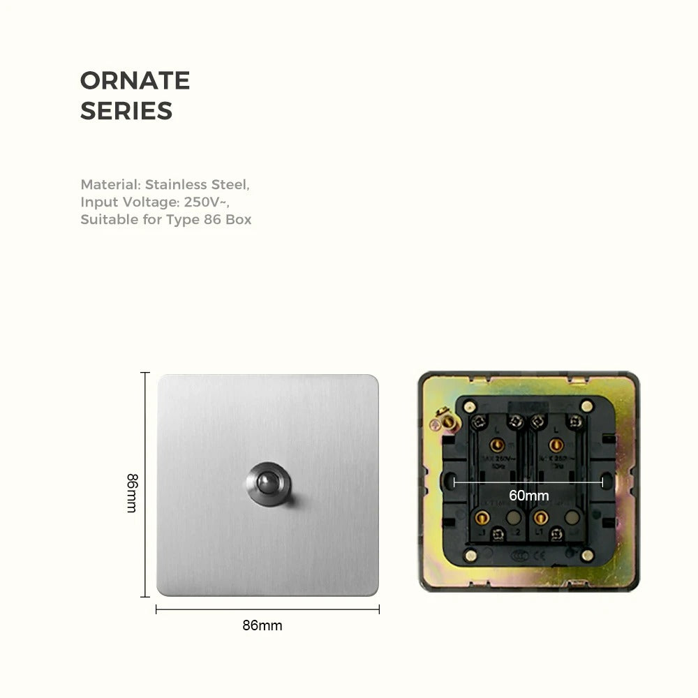 CAMDEN | Silver Toggle Switch