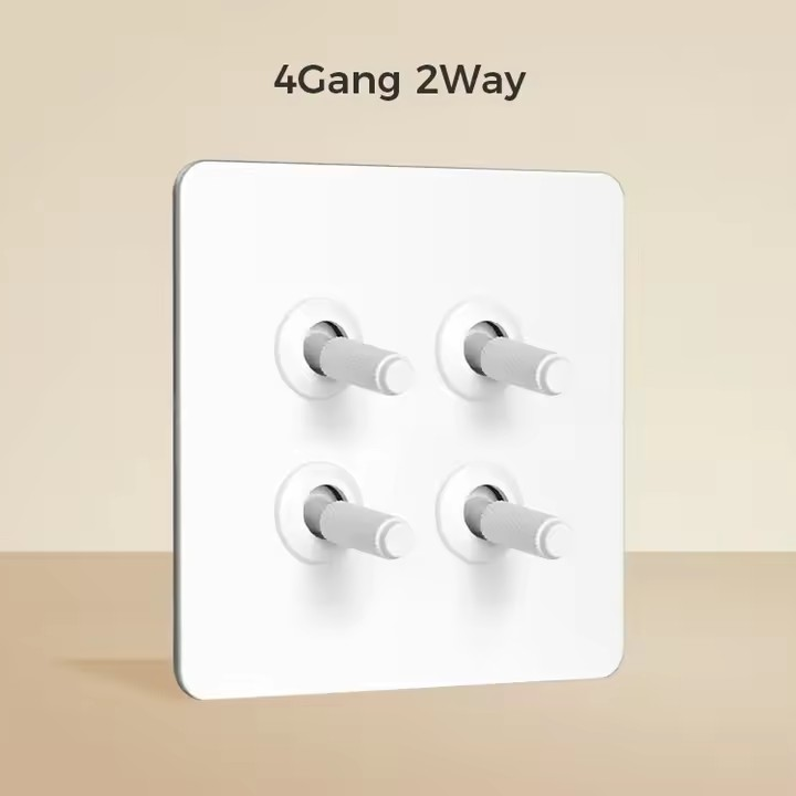 ELIOTT | White Carved Lever Toggle Switch