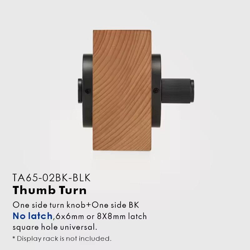 Dimensions reference shot of STERLING 65mm interior thumb turn lock with scale guide for door fitting planning