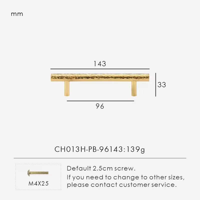 STRATFORD | Solid Brass Hammered Handle