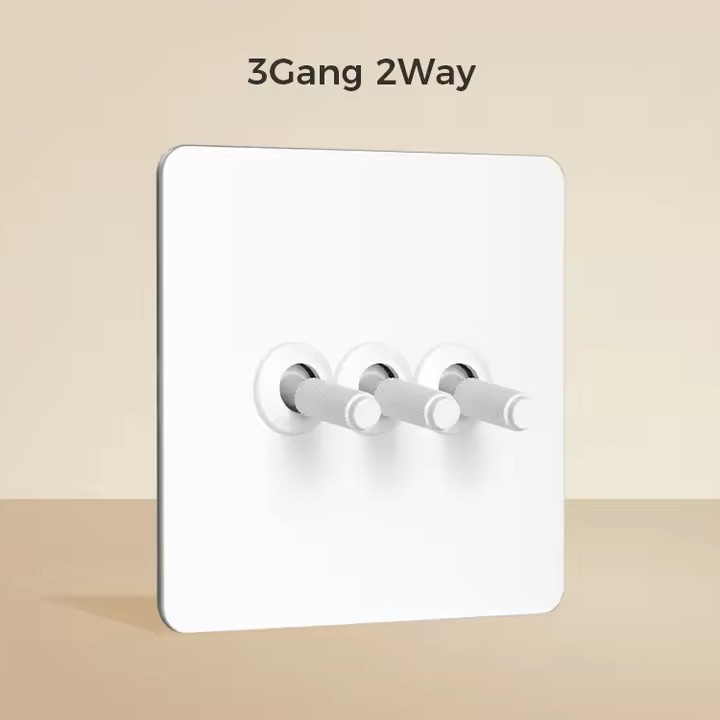 ELIOTT | White Carved Lever Toggle Switch