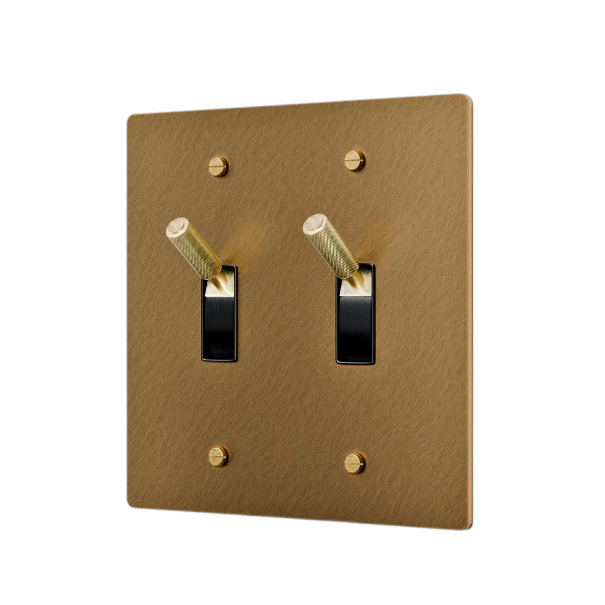 2-gang brass switches and outlets
