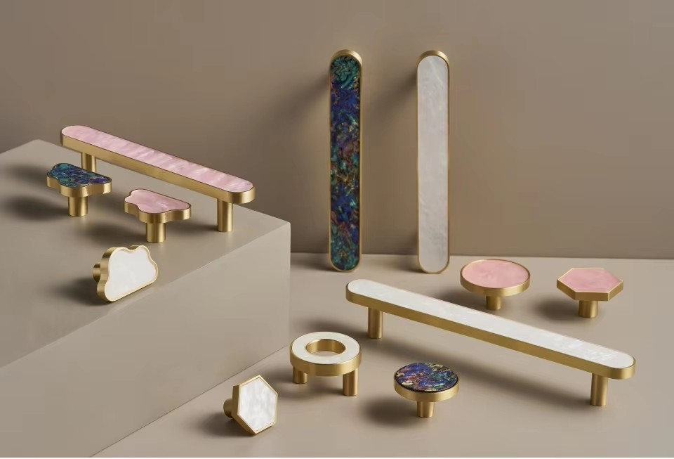 Brass & Stone Cabinet Hardware | Natural Stone Knobs | Atelier De Luxe