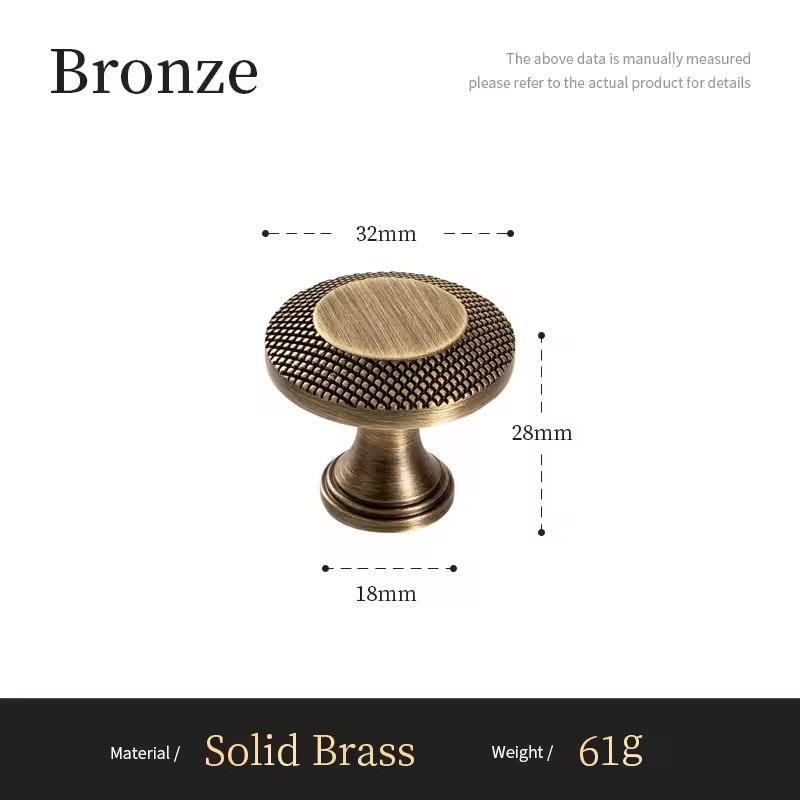 ARDEN | Knurled Antique Bronze Knob