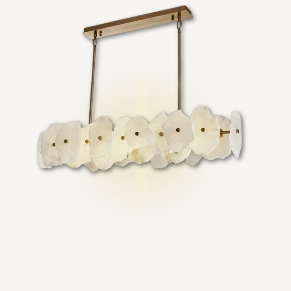 VALENTINO| Rectangular Marble LED Chandelier