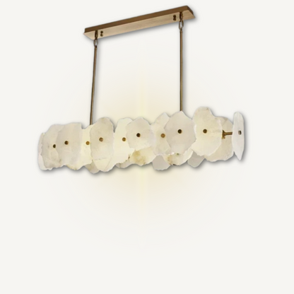 VALENTINO| Rectangular Marble LED Chandelier