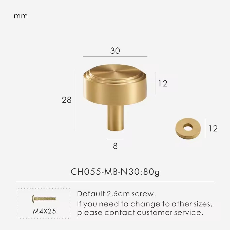 REDMOND | Solid Brass T-Bar Cabinet Knob