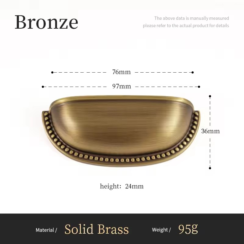 ROSENDALE | Antique Brass Cup Pull