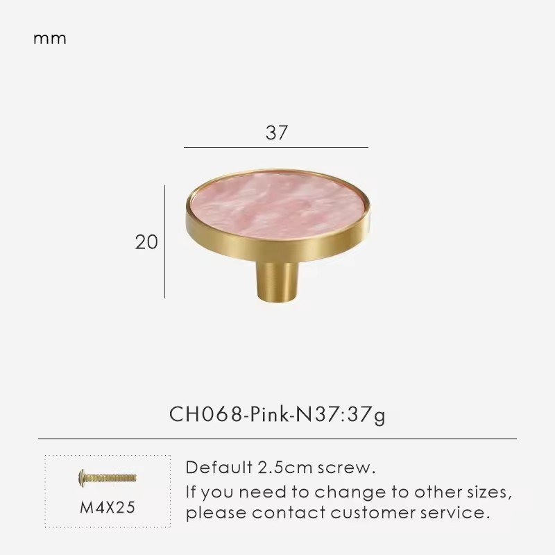 PEMBROKE | Brass and Stone Cabinet Knob