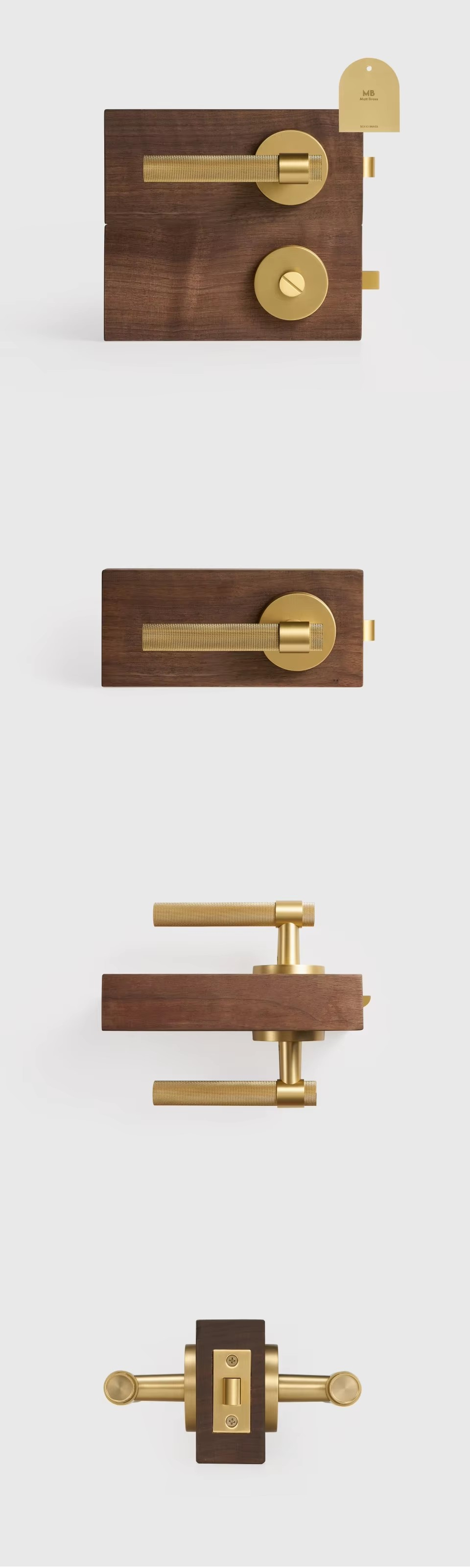 ODETTE | Knurled Door Handle Set