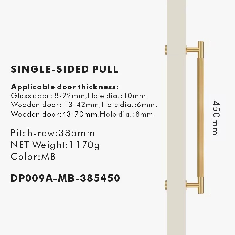 ROSALIND | Solid Brass Linear Striped Pull Bar