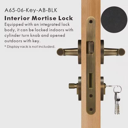 GENEVIVE | Real Leather & Brass Door Lever Handle Set