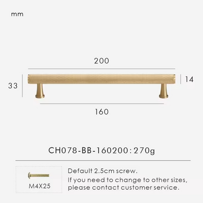 CAVENDISH | Knurled Solid Brass Cabinet Knobs & T-Bars