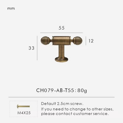 PEMBROKE | Solid Brass Antique Cabinet Knob