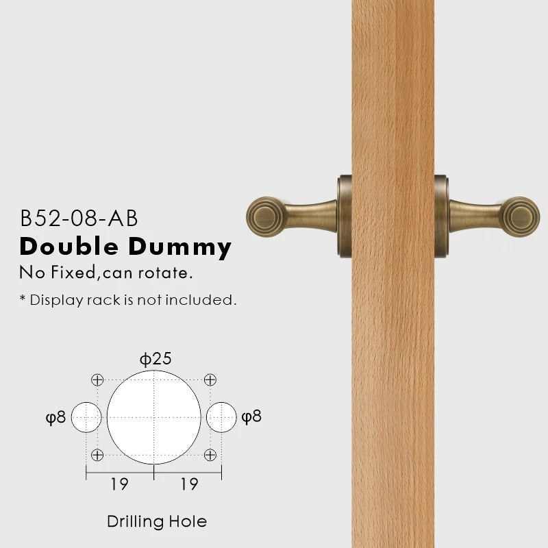 LUCCA lever handle in brushed nickel — double dummy configuration for wardrobe and closet doors