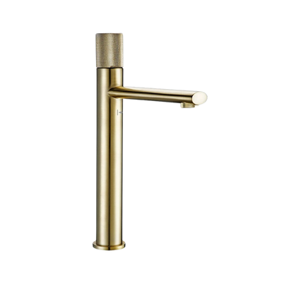 ARTHUR | Gold Knurled Basin Faucet