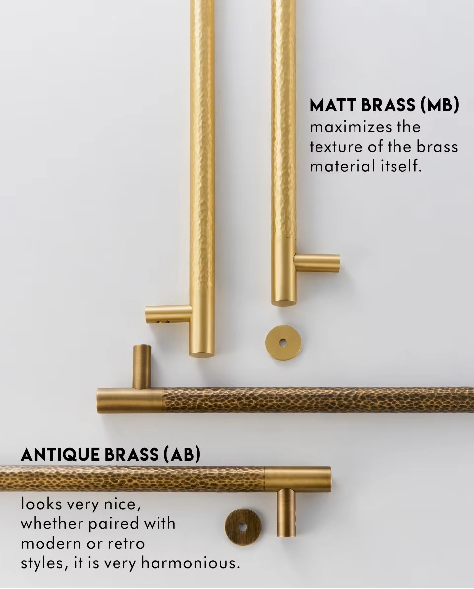 ELLSWORTH | Brass Hammered Pull Bar