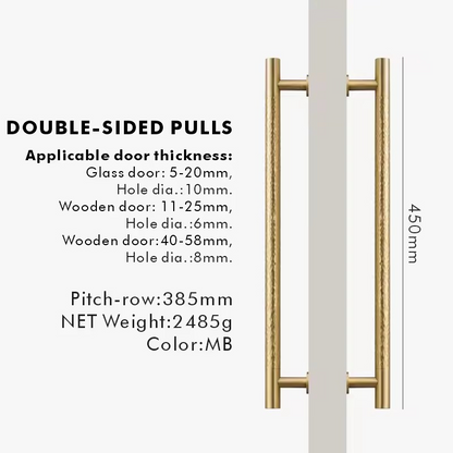 ELLSWORTH | Brass Hammered Pull Bar