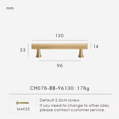 CAVENDISH | Knurled Solid Brass Cabinet Knobs & T-Bars