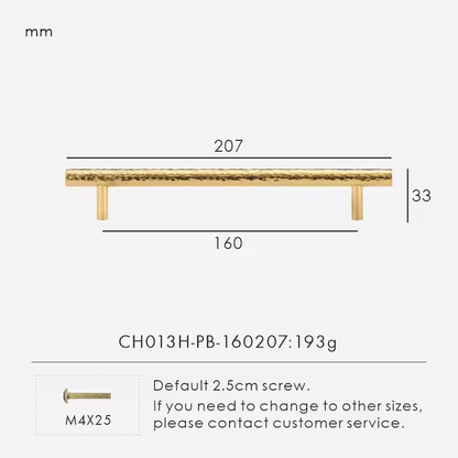 STRATFORD | Solid Brass Hammered Handle