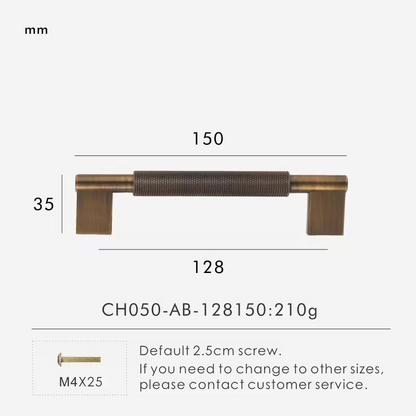 ISADORA | Solid Brass Knurled T-Bar Handle