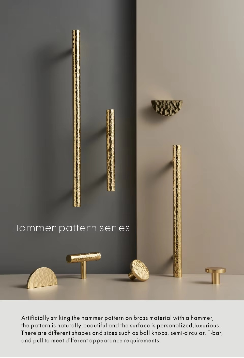 SERAPHINE | Hammered Cabinet Handles & Knobs