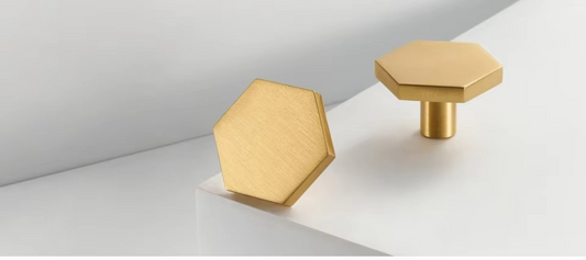 LIDO | Hexagon Solid Brass Knob